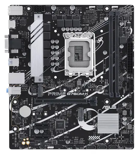 Материнская плата ASUS PRIME B760M-K (PRIME B760M-K) (Socket 1700, Intel B760, Micro-ATX) - фото 1