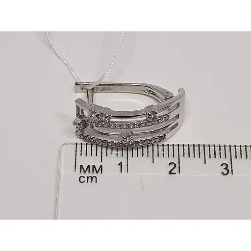 Серебряные серьги Vegas с фианитами. 20045Р - фото 6