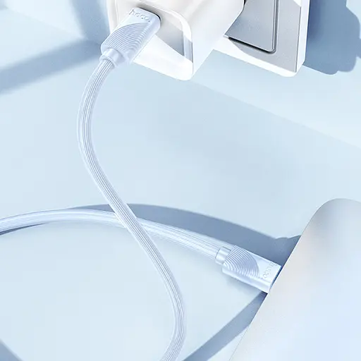 Дата кабель Hoco X114 Energy Type-C to Type-C 60W (1m) Blue - фото 3