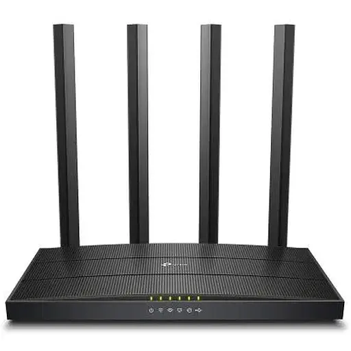 Роутер TP-LINK Archer C6U, Black, Wi-Fi 802.11a/b/g/n/ac, до 867 Mb/s, 2.4/5GHz, 4x100/1000 Mb/s, RJ45 100/1000Mb/s, 4 зовнішні незнімні анте