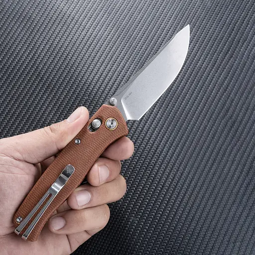 Ніж складаний SRM Medal 255L-MN, коричневий - фото 7