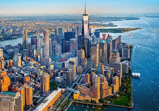 Пазли Castorland Захід сонця над Манхеттеном, 500 елементів, 47x33 см, B-53674