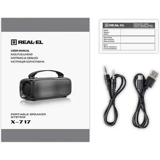 Портативна акустика Real-El X-717 Black (EL121600021) [134892] - фото 11