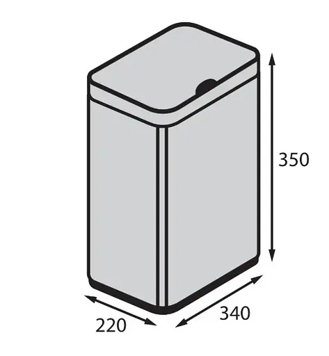 Мусорное ведро сенсорное прямоугольное Koer TC-020212-02 12 л нержавейка (KR5584)  - фото 5