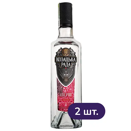 Упаковка горілки Козацька Рада Класична 40% 0.5 л x 2 шт. - фото 2