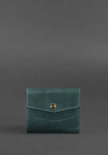 Шкіряний гаманець 2.1 зелений Crazy Horse - фото 3