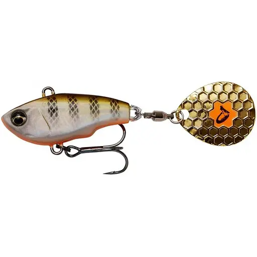 Тейл-спінер Savage Gear Fat Tail Spin 55mm 9.0g Сірий/Помаранчевий (1013-1854.11.68)