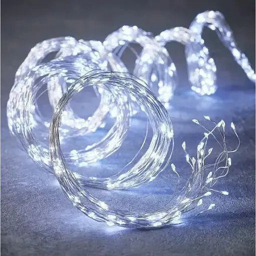 Новогодняя конусная гирлянда 2 м 20 нитей 400 LED лампочек Белый - фото 1