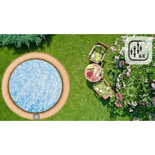 Джакузи-SPA надувная Thunder LATTE 6-местная коричневая мебель из ротанга 8 шт. (LATTE-FULL-BROWN) - фото 8