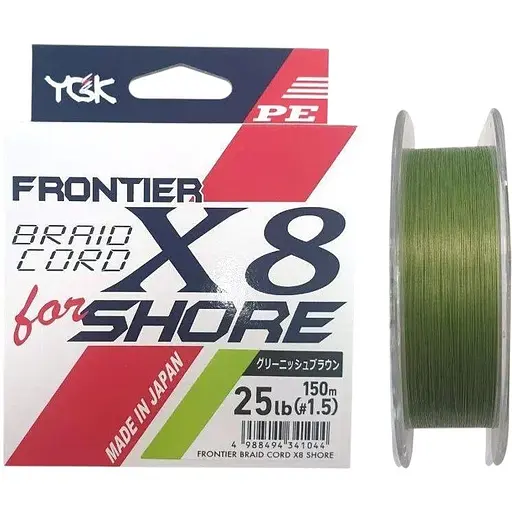 Шнур YGK Frontier Braid Cord X8 150 m #1.5/0.205 mm 25lb/11.3 kg (1013-5545.02.98)