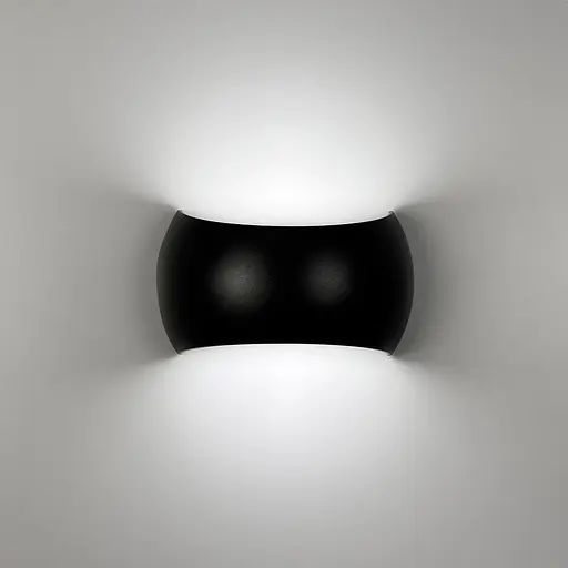 Бра в черном округлом корпусе 18х10 см Line F Арт. WB9/180 BK - фото 1