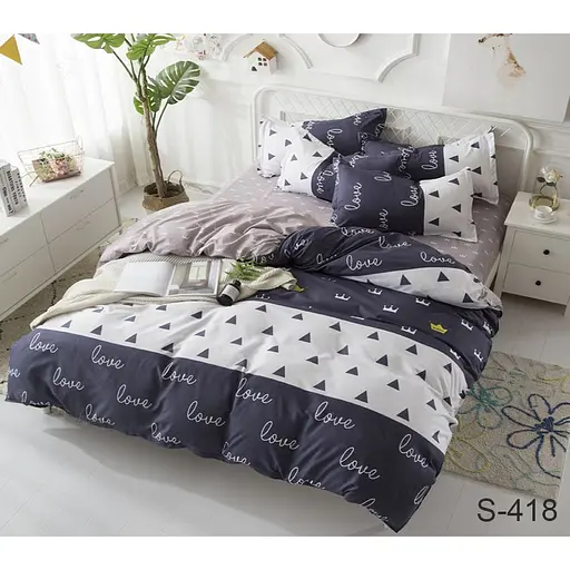 Комплект постільної білизни TAG Tekstil з компаньйоном King Size Різнобарвний 000141872 (S418)