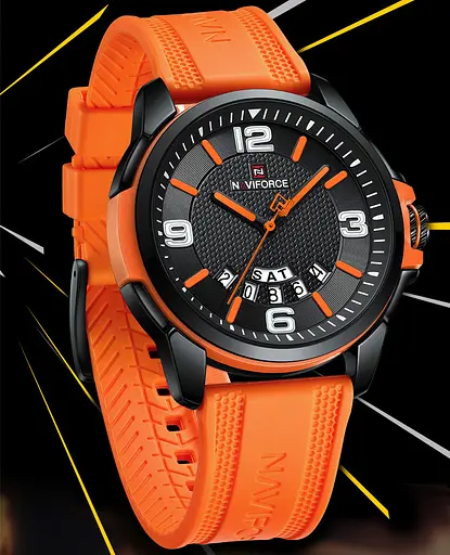 Часы наручные мужские Naviforce Young Orange Черный (3492) - фото 9