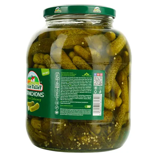 Огурцы маринованные Dream Valley корнишоны деликатесные 1.27 кг - фото 3