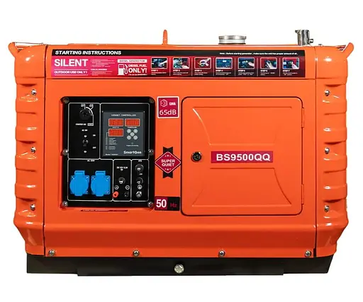 Генератор Синхронний Bison 5.5 кВт BS9500QQ / 5500 Вт / Дизель (41-00411) - фото 3