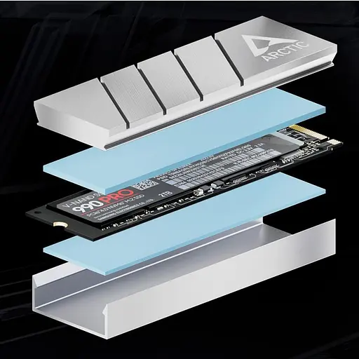 Радиатор Arctic M.2 M2 Pro, Silver ACOTH00002A - фото 6