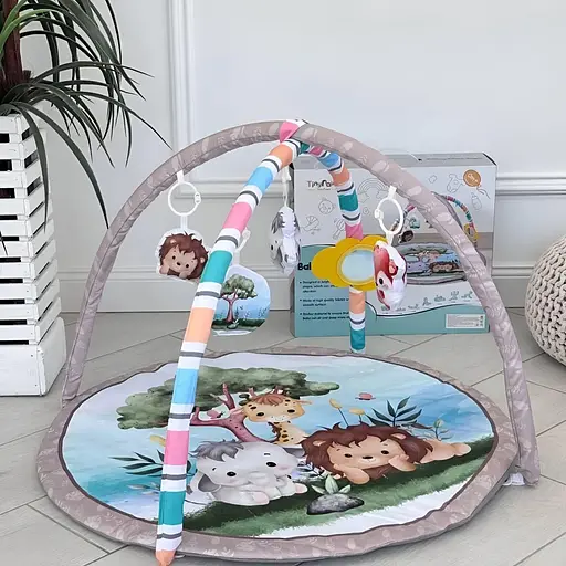 Килимок для немовляти ZL2409 з дугами та 5 підвісними іграшками - фото 4