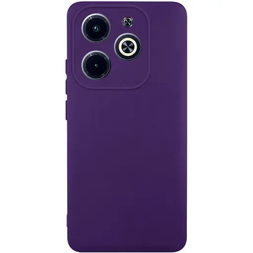 Чохол TPU GETMAN Liquid Silk Full Camera для Infinix Hot 40i Темно фіолетовий / Dark Purple