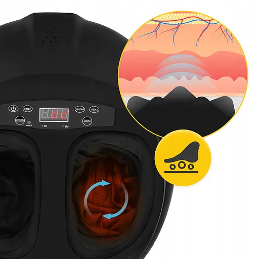 Масажер для стоп 4FIZJO Premium багатофункціональний, з підігрівом Black (P-5905973403498) - фото 7