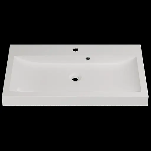 Раковина глянцева врізна Amidicon Lagune Slim 80 792x425 з литого каменю LAGUNE SLIM_80_HL, Білий - фото 1