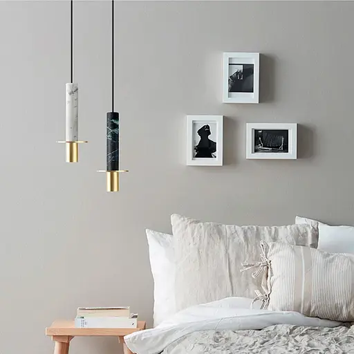 Підвіс Aurea із чорним мармуровим плафоном в стилі Ар-деко Line.F SC 3/1 BK - фото 6