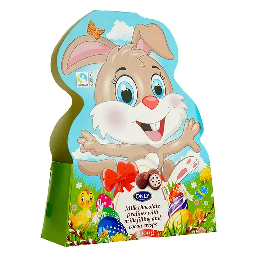 Цукерки Only Великодній кролик, праліне з молочним наповненням 100 г