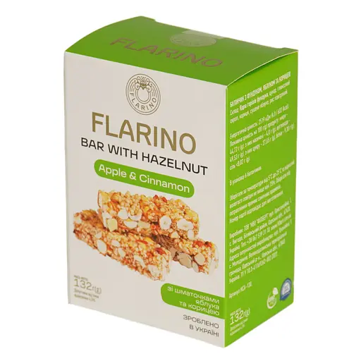 Батончики Flarino с фундуком, яблоком и корицей 132 г (HCA-130) - фото 4