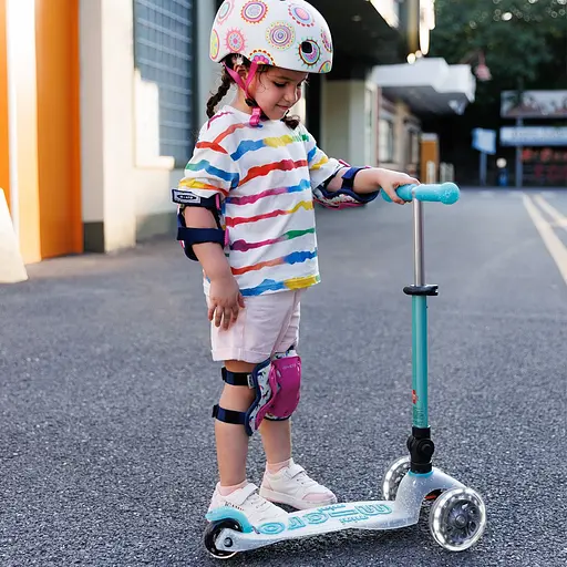 Самокат Micro Mini Deluxe Foldable Orion Glow LED Синій (MMD374) - фото 10