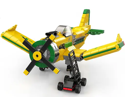 Конструктор літак Mould King  Brazilian Propeller Racing Aircraft бразильський пропелерний гоночний авіація 562 деталі - фото 1