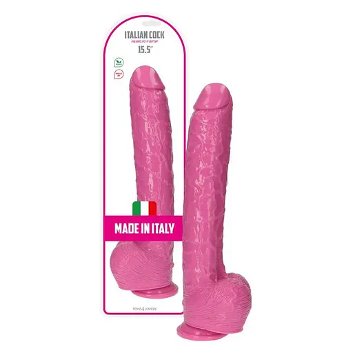 Фалоімітатор Toyz4lovers Italian Cock 15.5'', 40 см (рожевий) - фото 7