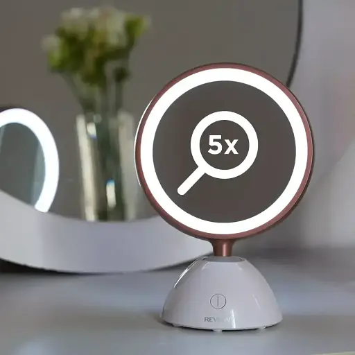 Дзеркало для макіяжу Revlon бездротове світлодіодне зі збільшенням для догляду за шкірою та зачісок - фото 3