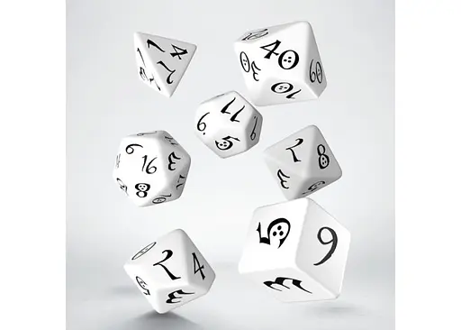 Набір кубиків Classic RPG White & black Dice Set , 7 шт. (SCLE02) - фото 2