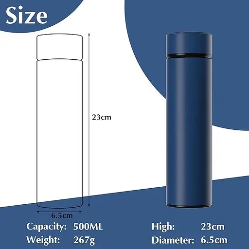 Homealexa 500 мл кавові чашки дорожні кружки, пляшка для води вакуумний термокухоль - фото 2