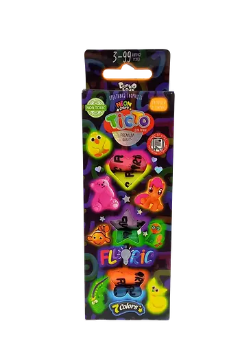 Набор теста для лепки "FLUORIC" 7шт TMD-FL-7U Danko Toys, в коробке Вид 1 - фото 1