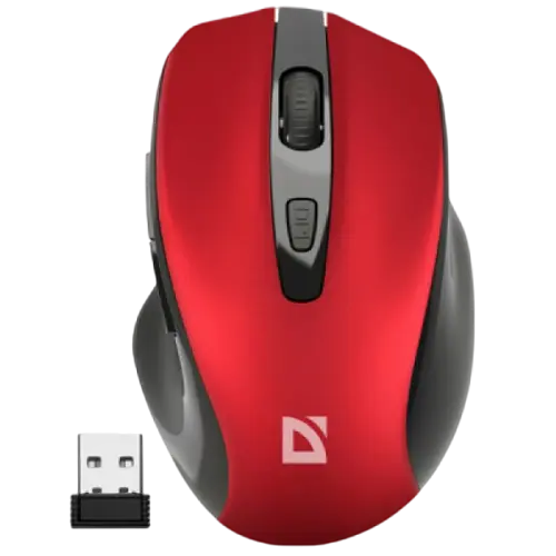 Миша бездротова Defender Prime MB-053 Silent Red (52052)