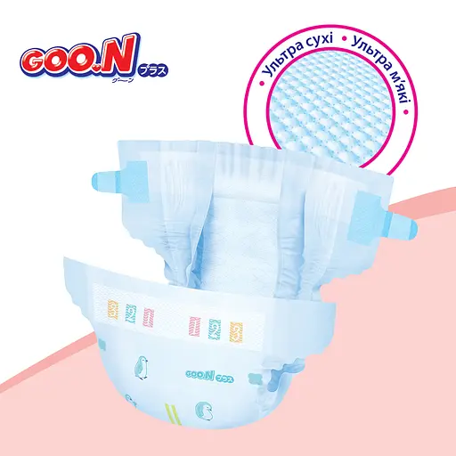 Упаковка підгузків Goo.N Plus XL (12-20 кг) на липучках для дітей унісекс 76 шт. (38 шт. х 2 шт.) - фото 9