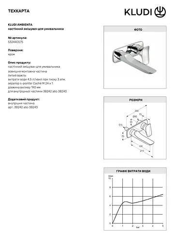Смеситель для умывальника Kludi Ambienta 532440575 - фото 3