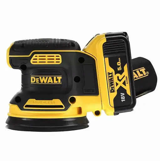 Аккумуляторная эксцентриковая шлифмашина DeWalt с АКБ и ЗУ DCW210P2 - фото 2