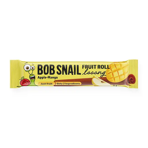 Натуральна фруктово-ягідна цукерка Bob Snail Fruit Roll Looong мангово-яблучна 15 г 