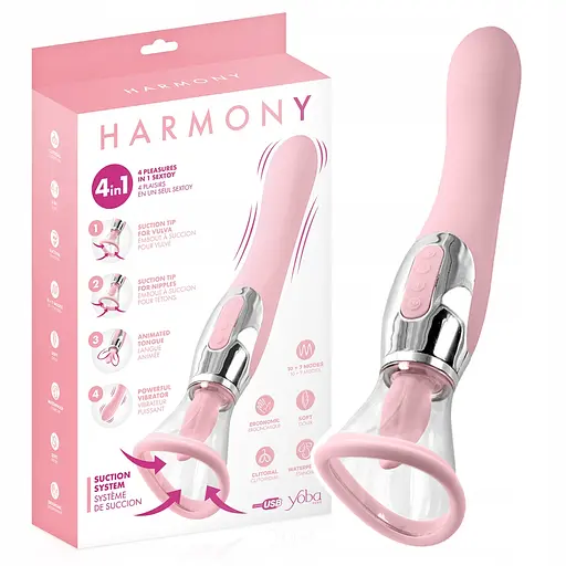 Вібратор Yoba Harmony Rose 22.5 см рожевий - фото 4