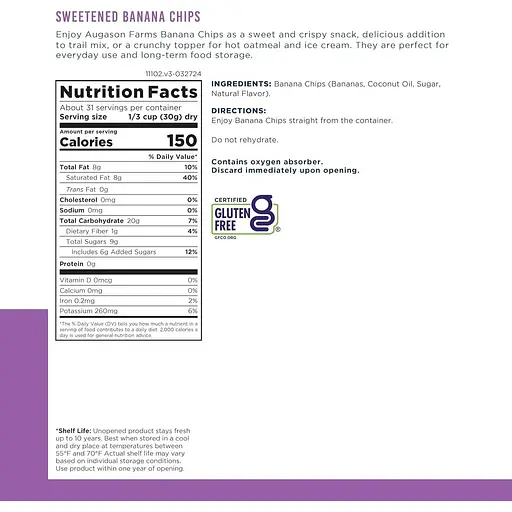 Сублимированные бананы Augason Farms с большим сроком годности 10 лет 22 порции - фото 4
