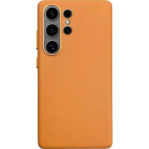 Чехол Epik Leather Case для Samsung Galaxy S25 Ultra Orange AAA [133782]