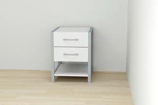 Тумба універсальна Ferrum-decor Вів'єн 2/1 50x41x40 сірий ДСП Білий 16мм (FRD-104181)