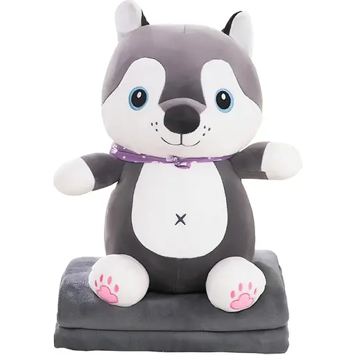 М'яка іграшка Bambi Собачка 166х110 см (45 см) сіра