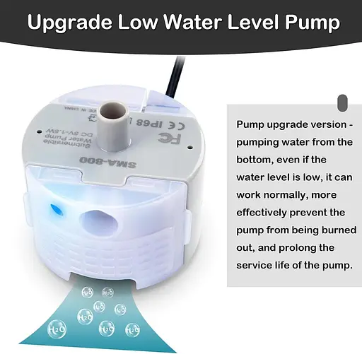 Насос для фонтана для кішок, Запасний насос для фонтана для хатніх тварин SMA-800 - фото 3