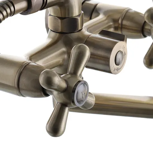 Смеситель для ванны Haiba Dominox 140 бронзовый HB0062 Бронза - фото 2