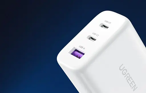 Зарядний пристрій адаптер живлення Ugreen CD275 65 W 3 port (90496) білий - фото 3