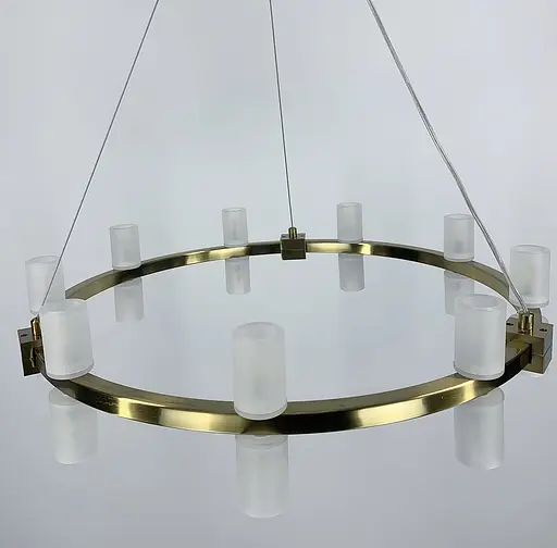 Современная подвесная люстра с миниатюрными плафонами Line.F Диаметр 55 см - фото 8