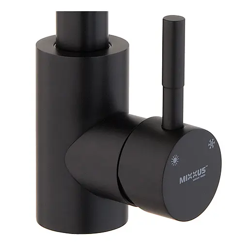 Змішувач для кухні Mixxus SEO-011 із силіконовим виливом black MI6017 Чорний матовий - фото 2