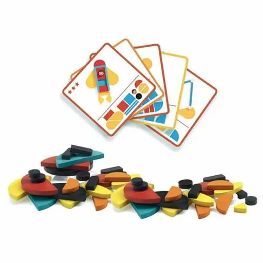 Набор деревянных геометрических фигур Ze Geo Vroom (DJ06436) - фото 2